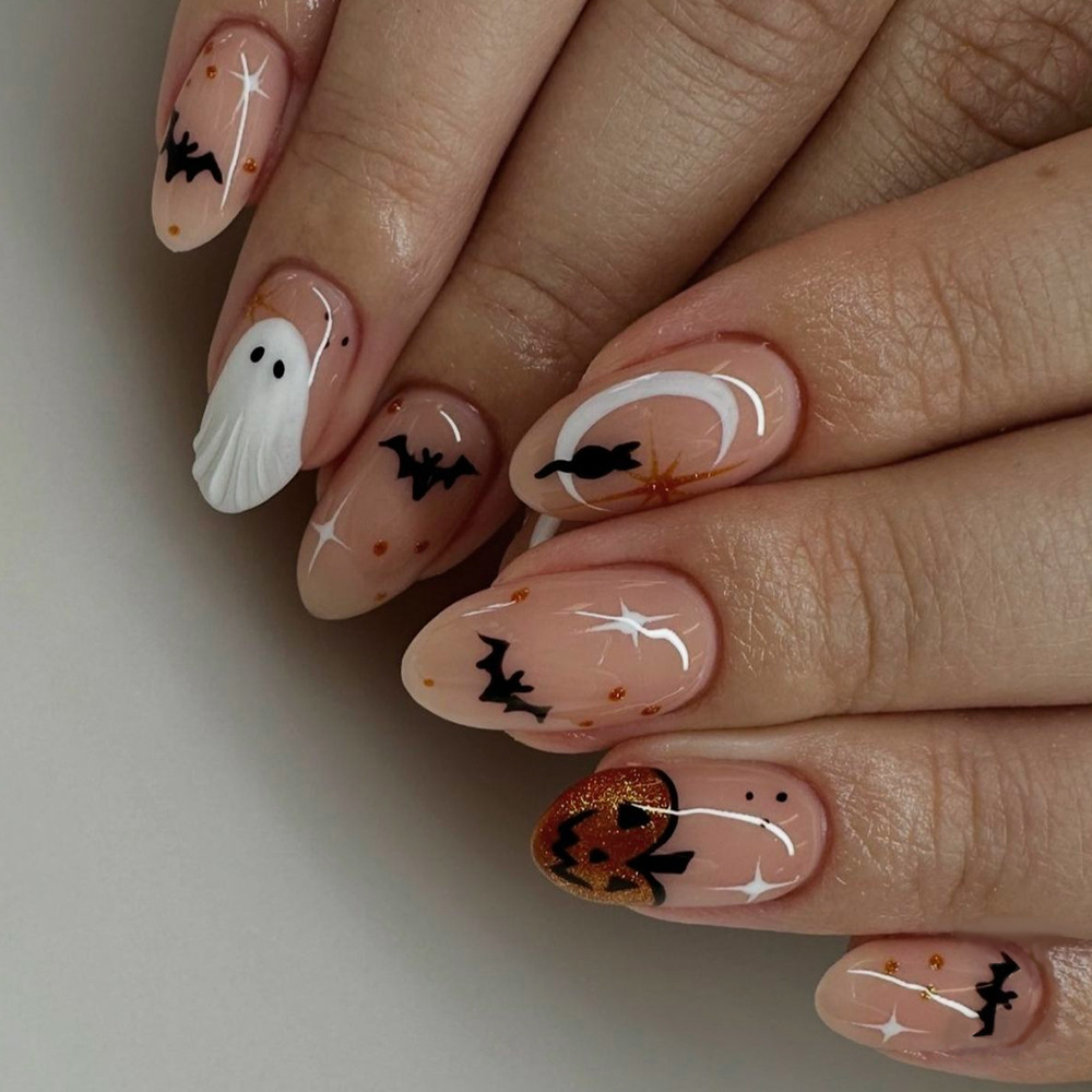 Nail Art Press On - 24 Uds. De uñas simples con