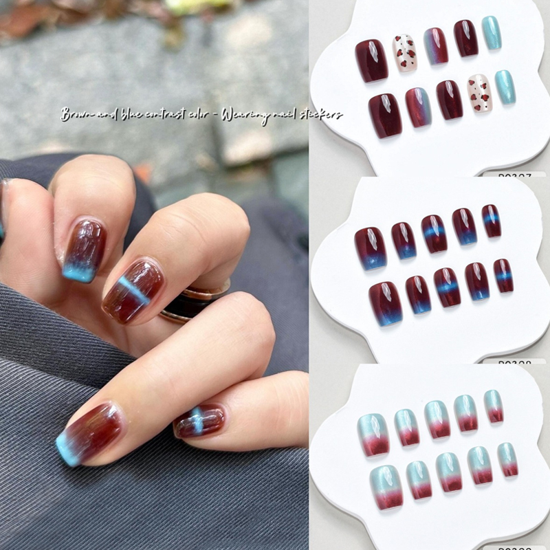 Nail Art Press On - 10 Uds Otoño Invierno nuevo estilo
