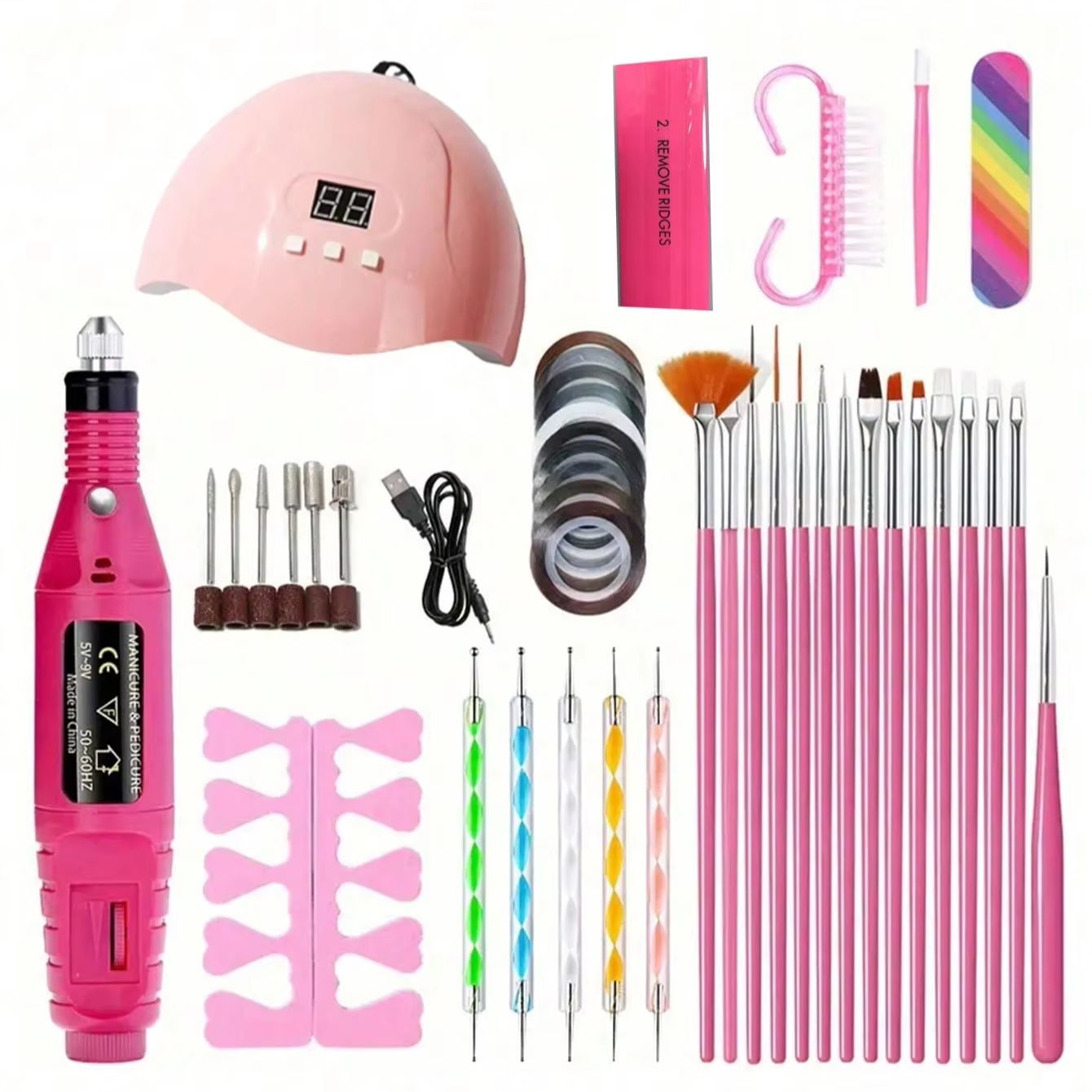 Set de Uñas, Gel de Extensión  - Nail Art Ombre reseña y precio