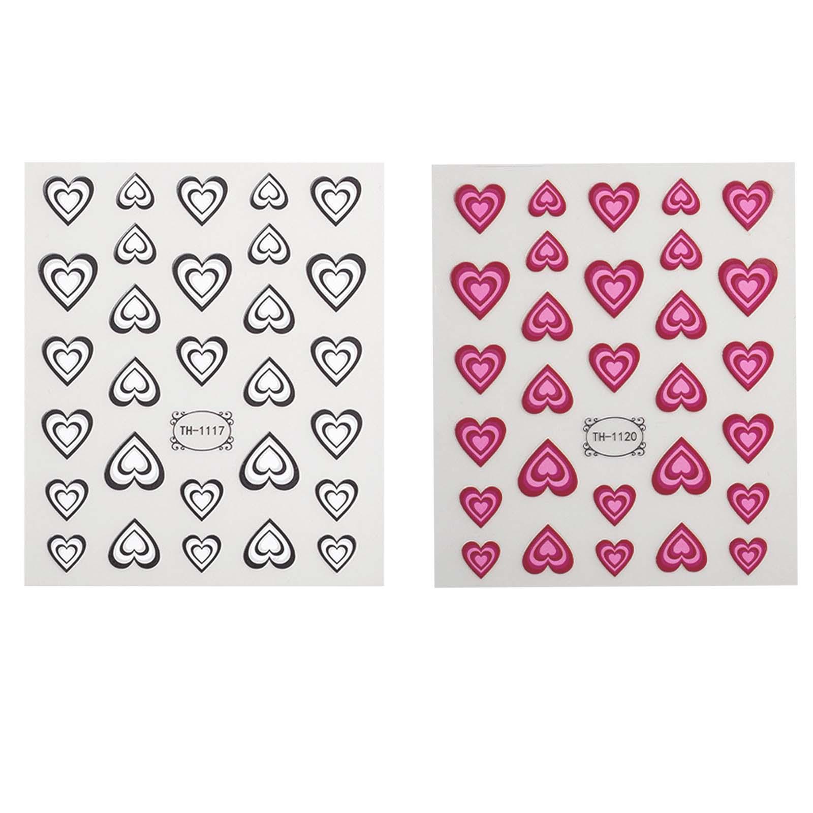 Pegatinas 3D con forma de cora - Nail Art Valentines Day reseña y precio