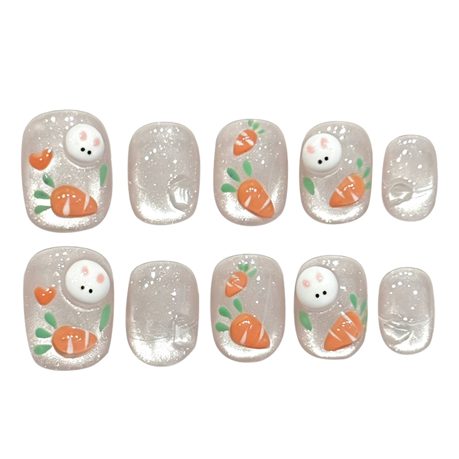 10 Uds. de Uñas Postizas Hecha - Nail Art Press On reseña y precio