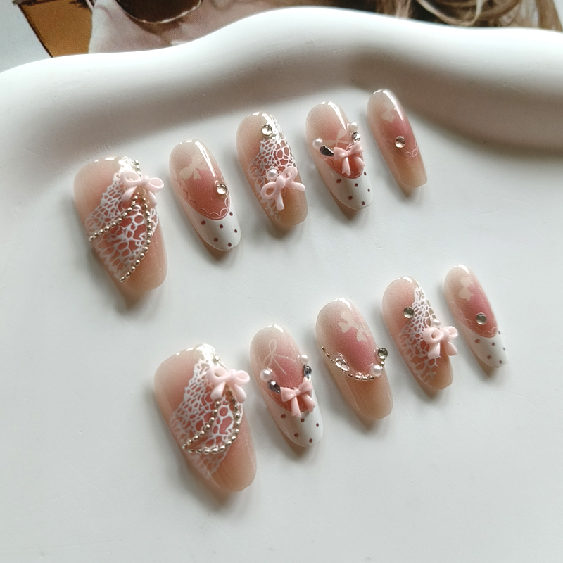 10 Uñas Postizas Francesas con - Nail Art Press On reseña y precio