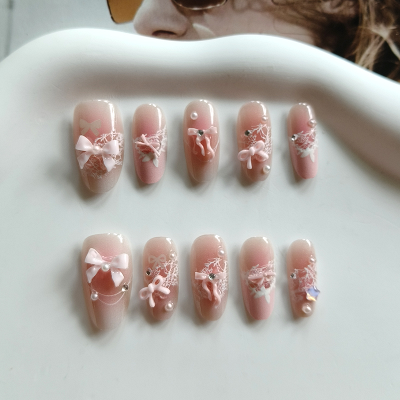 10 Uñas Postizas Francesas con - Nail Art Press On reseña y precio
