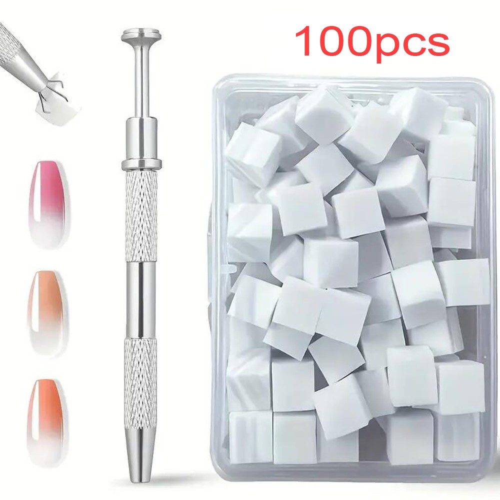 Mini esponja blanca para uñas  - Nail Art Ombre reseña y precio