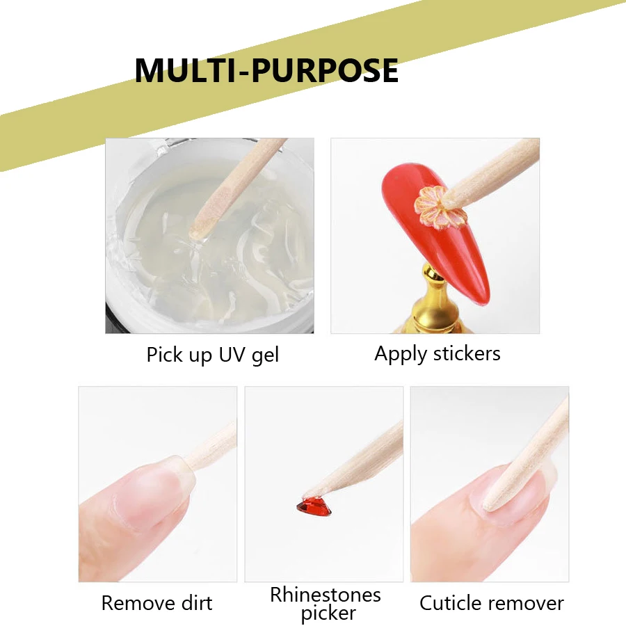 100 Palitos de Madera de Naran - Nail Art Orange reseña y precio