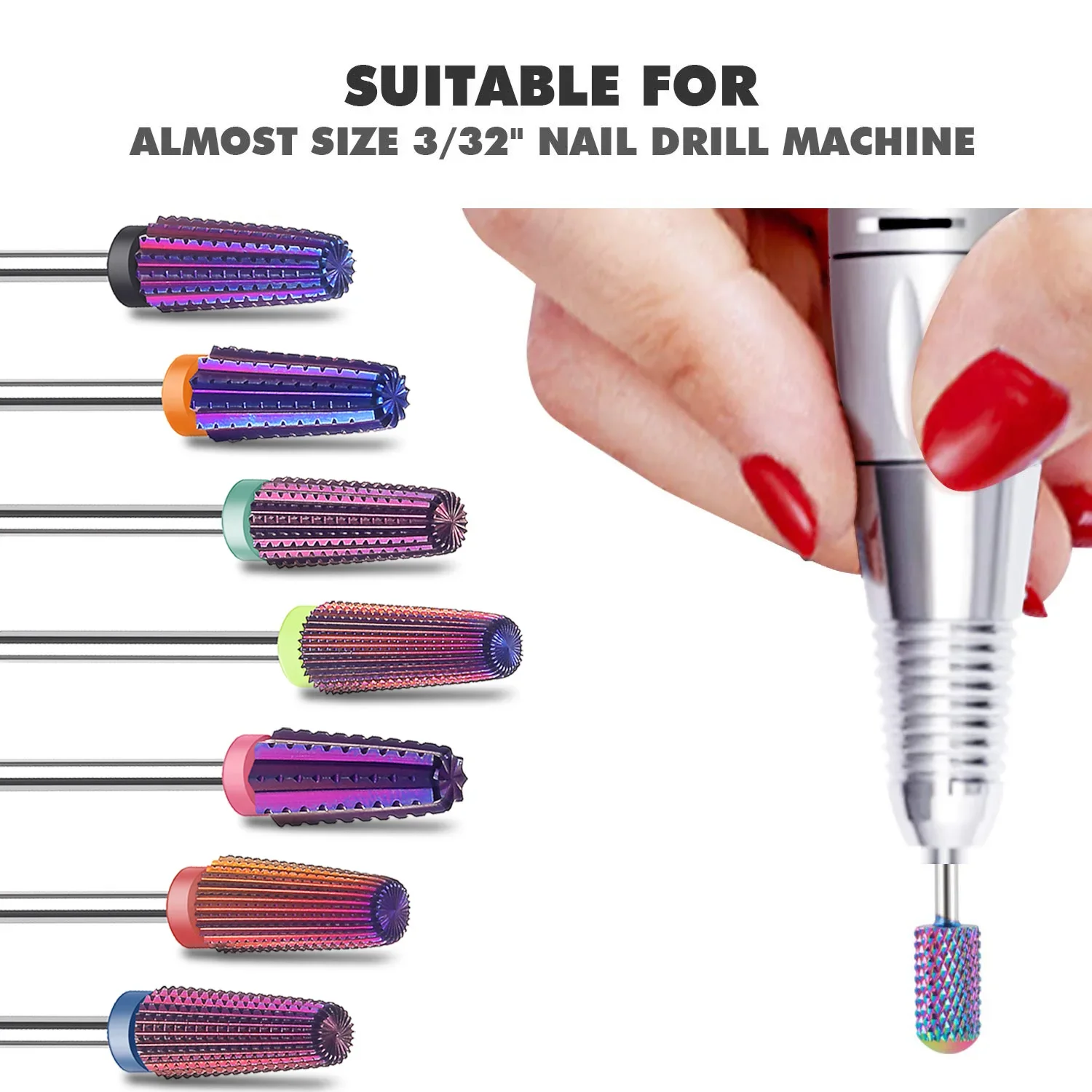Brocas de carburo de tungsteno - Nail Drill Machine reseña y precio