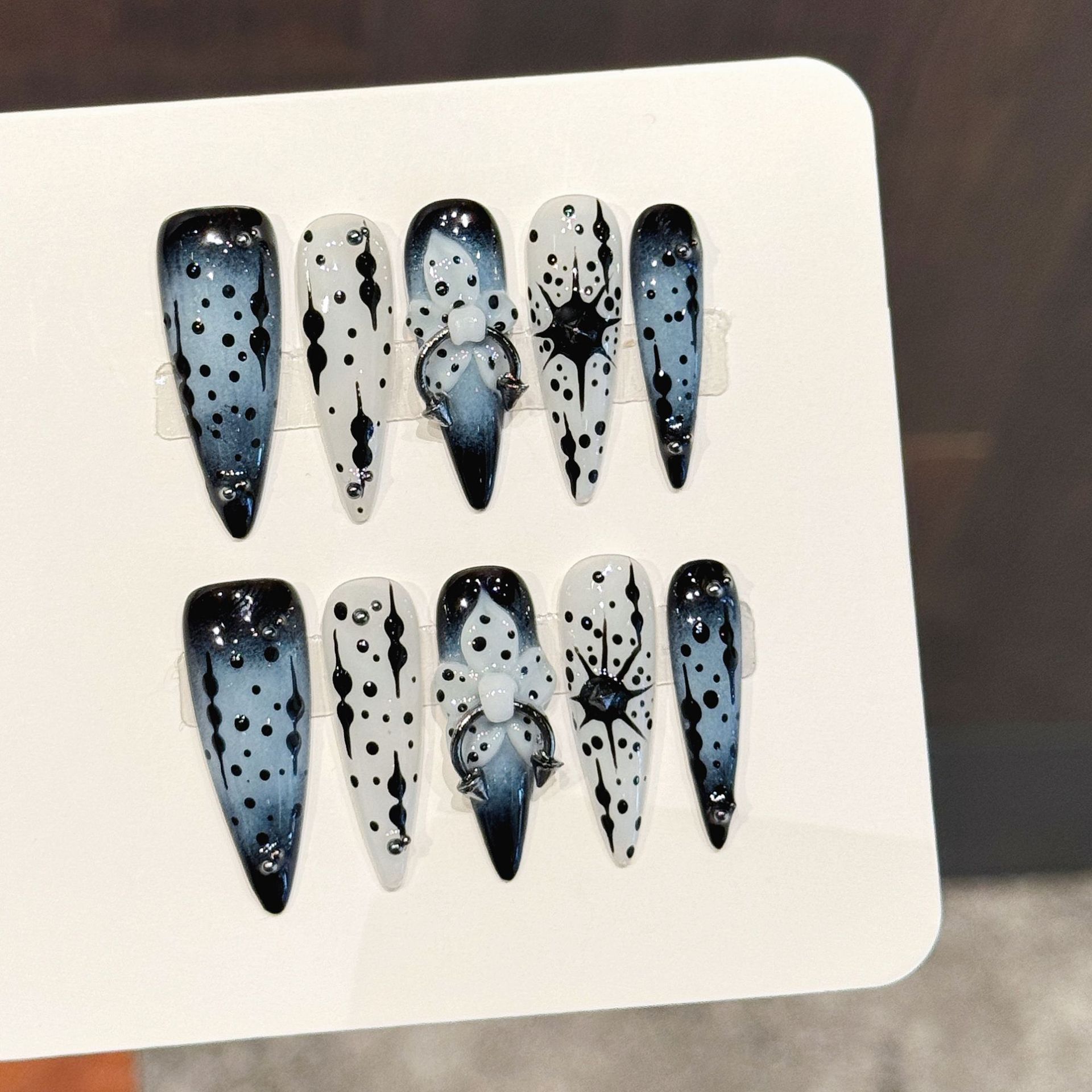 10 Uds. De uñas postizas hecha - Nail Art Press On reseña y precio